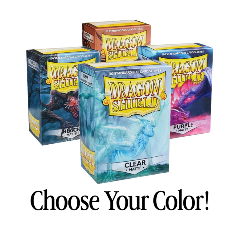 Dragon Shield Sleeves Matte 100CT Pack: Choose Your Color!