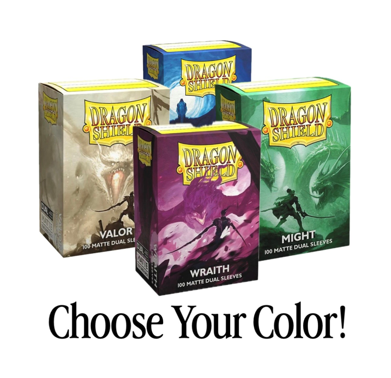 Dragon Shield Sleeves Matte Dual 100CT Pack: Choose Your Color!